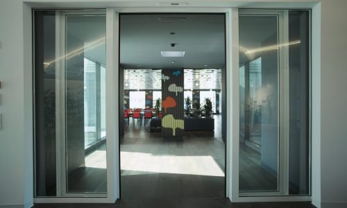 PORTES VITRÉES COULISSANTES AUTOMATIQUES 1